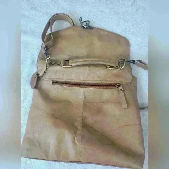 BOLLA Classic Soft Leather Messenger Bag Crossbody Light Brown Handbag Purse - Picture 8 of 16